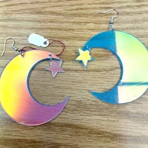 Celestial collection holographic earrings Reduced price